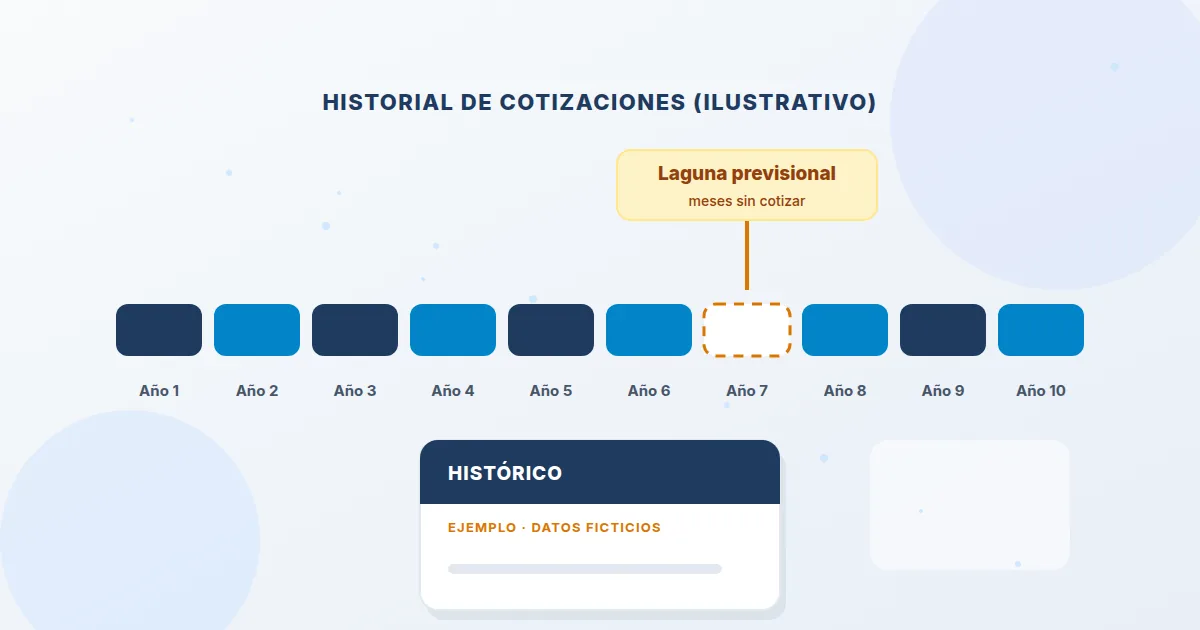 Historial de cotizaciones AFP con una laguna previsional
